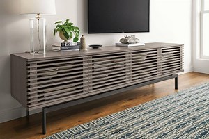 2.4K views · 52 reactions | Modern media. Our new Coles collection features slatted doors that disguise electronics while still allowing air and remote controls to reach them. Form and function have never looked better together. https://bit.ly/2Ghrpu0 | Room & Board | Facebook