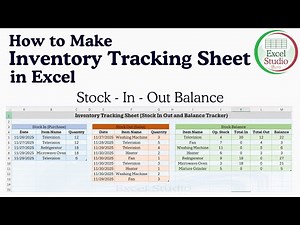 Inventory Tracking Sheet in Excel | Stock In Out Balance Tracker