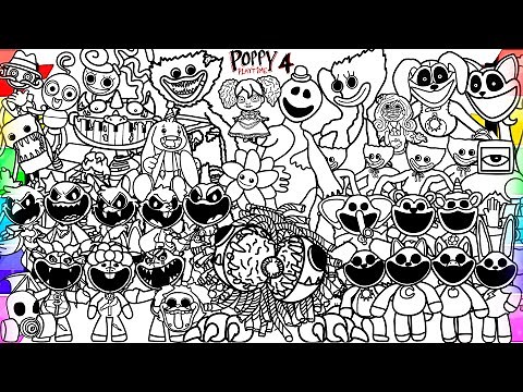 Poppy Playtime Chapter 4 New Coloring Pages / Color ALL New Bosses and Monsters from All Chapters