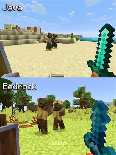 Minecraft Actions and Stuff Java vs Bedrock Part 45