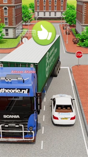 9.5K views · 84 reactions | How to deal with trucks "intersections and turns"#automobile #car #tips | Lunar Driving School & Computer College | Facebook
