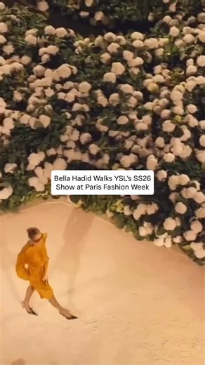 56 reactions | She’s back!  #BellaHadid struts her first show of the Spring 2026 season. : @ysl | Marie Claire | Facebook