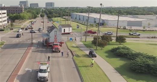 Miss Belle’s House makes three-mile journey to new home in Richardson