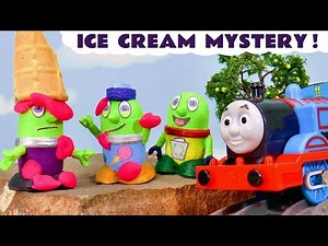 Mystery Funlings Ice Cream Story With Toy Trains And Recycling Funling