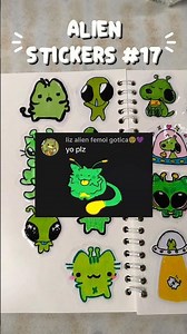 alien stickers parte 17#diy #drawings #aliens #stickers #gnarpy