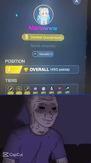 Marlowww is back in number one💔 || #minecraft #marlowww #dangermario #mctiers #bestminecraftplayer