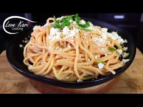 The Best Mexican Red Spaghetti Recipe Espagueti Rojo a la Mexicana con Crema