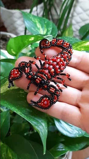 seed bead embroideryBeaded Scorpion Brooch🦂 Full Tutorial is available🦂