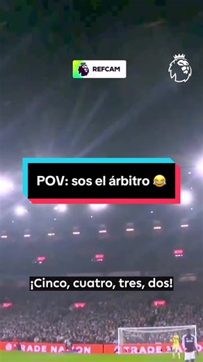 ¿Alguna vez te preguntaste cómo se ve un partido de La Premier desde la perspectiva del árbitro? 🎥 #POV #PremierLeague #TikTokDeportes #AstonVilla #ManchesterUnited