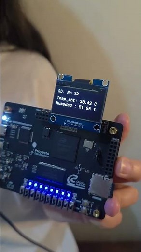 Sht31 con oled usando FPGA #arduino #fpga