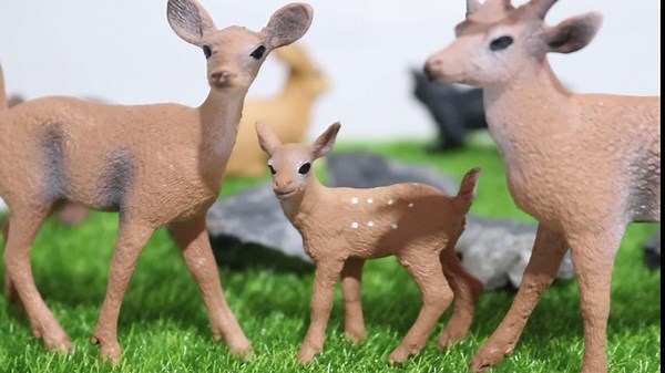 EOIVSH Forest Animals Figures, 10pcs Realistic Woodland Creatures Figurines for Kids, Plasitc Jungle Animals Toys for Cake Topper Birthday Gift