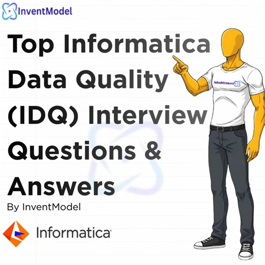 InventModel Technology Solution on Instagram: "🚀 Cracking Informatica CDQ / IDQ Interviews in 2025? I just released a FREE PDF packed with Real Interview Questions + Practical Answers + Project Scenarios. If you’re targeting roles like: ✔ Data Engineer ✔ Data Quality Analyst ✔ Informatica CDQ / IDQ Consultant ✔ Cloud Engineer (IDMC) …this PDF will help you prepare faster and smarter. 📘 What’s Inside the PDF? 🔥 Cloud Data Quality (CDQ) Interview Q&A 🔥 Informatica IDQ Core Concepts 🔥 Data Pro