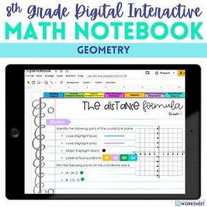 Geometry Digital Interactive Notebook for 8th Grade