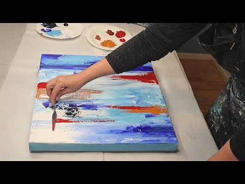 Easy Abstract Anyone can Try! Painting With Palette Knives