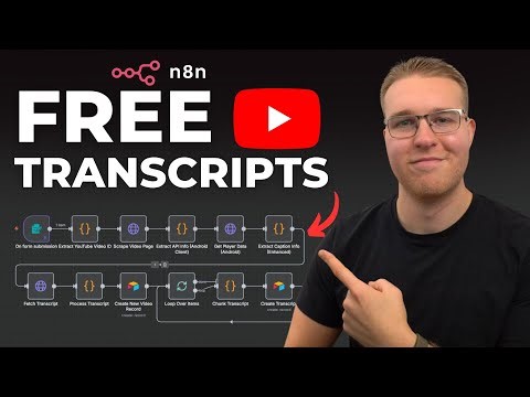 Scrape ANY YouTube Transcript for FREE in n8n (Free Template)