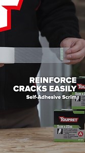 Reinforce wall cracks with Self-Adhesive Scrim 🧱 Toupret Self-Adhesive Scrim gives reliable reinforcement: ✅ Strong open weave mesh ✅ No fraying edges for a clean finish Professional crack reinforcement that lasts. 👌 🔗 Learn more on our website or app. | Toupret UK