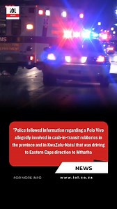 1K views · 17 reactions | Eastern Cape cops shoot dead two suspects en-route to carry out cash heist #easterncape #southafrica #saps #crime #fyp #robbery Read on https://www.iol.co.za/news/crime-and-courts/eastern-cape-cops-shoot-dead-two-suspects-en-route-to-carry-out-cash-heist-32c3c551-8fb2-4df4-9db0-36f8738febca | IOL News | Facebook