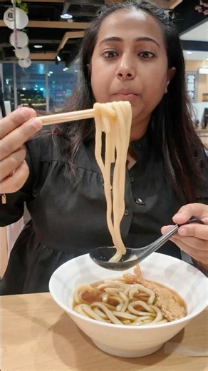Japanese Udon Noodle Soup 🙈 #foodshorts #foodreview