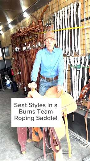 9.8K views · 153 reactions | We understand that one size doesn't fit all. Our saddles typically feature a mid-rise seat with an extra scoop in the back. Depending on your preference, we finish them off with either a Cheyenne Roll or a Pencil Roll. Join Wendy as she explains the options available in our informative video. #TeamRoping #Header #heeler #Teamroper #RopeSaddle #BurnsSaddle #CustomSaddles | Burns Saddlery | Facebook