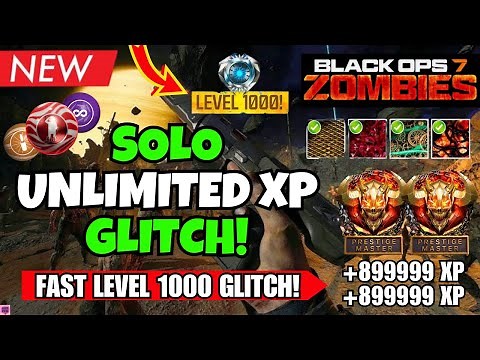 *NEW* BROKEN BO7 SOLO UNLIMITED XP GLITCH! FAST AFK LEVEL 1000 + WEAPON XP | BO7 ZOMBIES GLITCH