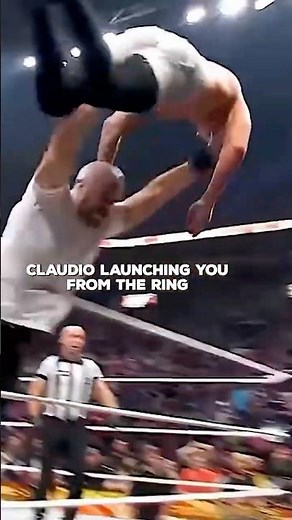 Claudio Castagnoli LAUNCHED Darby Allin Through The Announce Table 🤯