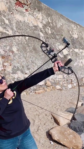 This is how we get this amazing view from one of the most beautiful places in the world…. Arrow GoPro and bow! #gopro #dji #pov #sea #italy