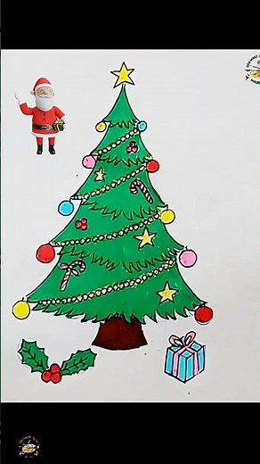 Drawing Christmas tree | Christmas drawing easy | drawing for Christmas | Christmas special drawing