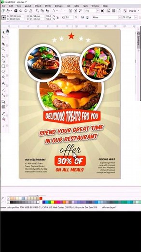 CorelDraw Tutorial | How to make flyer design in CorelDraw 2024