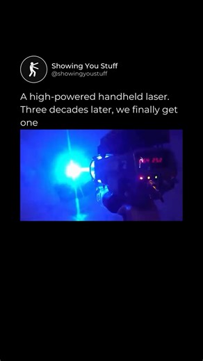 Stuff | Interesting Facts & Videos on Instagram: "This isn’t a laser pointer. It’s a high-powered handheld laser that emits a highly concentrated beam of coherent light. Unlike low-power lasers used for presentation or scanning, lasers at this level deliver significant energy density, allowing the beam to transfer heat rapidly to whatever it’s focused on. This same type of laser technology is used in scientific research, material processing, and precision engineering where controlled, high-inten