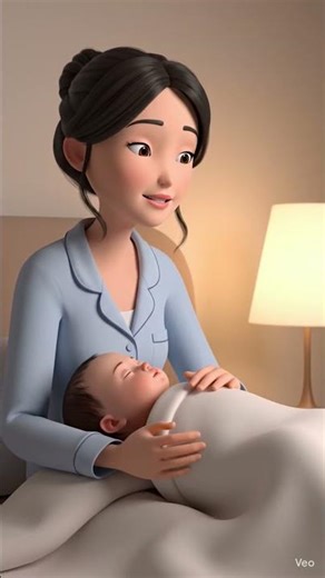 Mom Singing Lullaby to Baby 😍🎶 | Cute Sleep Time Story#LullabySong #BabyCare #KidsVideo #Shorts #Vir