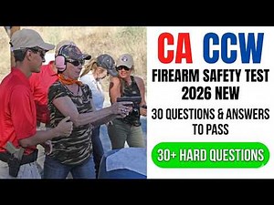 Ultimate California CCW Firearm Safety Test Guide: 30 Questions and Answers to Pass 2026