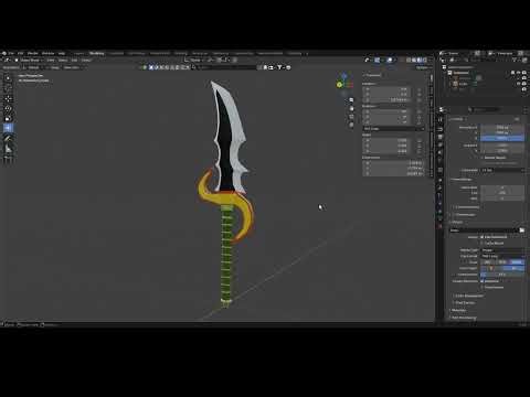 3D dagger model in blender