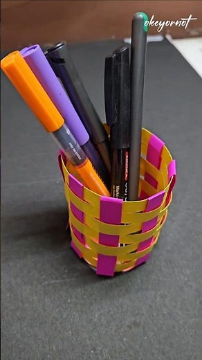 how to make pen stand at home | easy useful diy | pen stand