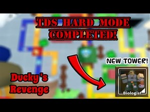 Completing Ducky Revenge Hard Mode In Tower Defense Simulator!