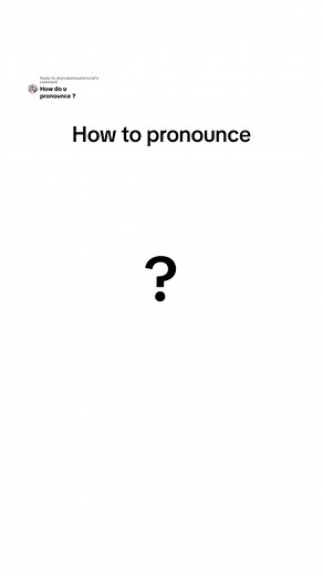 Replying to @ahenobarbushenocid How to pronounce: ?. If you have trouble pronouncing a difficult word, please leave it in the comment section. #pronunciation #pronunciations #howtopronounce #questionmark #pronunciationchallenge #pronounciation