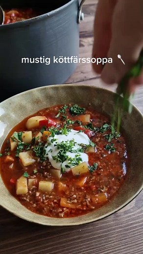 Mustig köttfärssoppa - Perfekt för kalla dagar