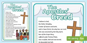 Apostles' Creed Display Poster