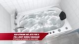 Universal Tubs Nova Heated Series 32 in. x 37 in. Center Drain Whirlpool Jetted Bathtub in White with 4 in. Tile Shower Wall Kit H3238RWHCE