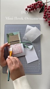 Printed canvas mini book ornaments of my rebound books! A fun and easy DIY!