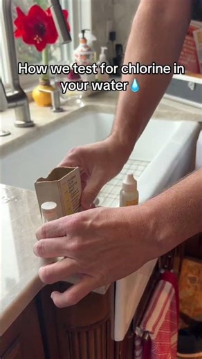Ever wonder how much chlorine is in your water?👀 Here’s a quick chlorine test that we do!🚰