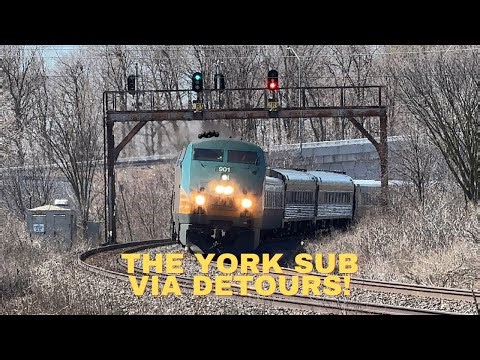(Friendly Crews, EMD Leaders, And More) The York Sub VIA Rail Detours In Markham 