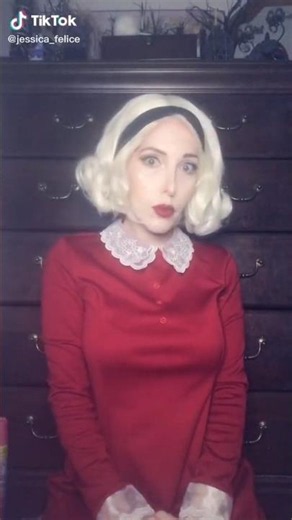 Sabrina Teen Goth Costume 🔥 #Cosplay Model #Fashion Style #Shorts Trend. Makeup Hair Outfit Fan!