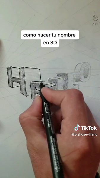 Cómo hacer tu nombre en 3D: Graffiti con punto de fuga