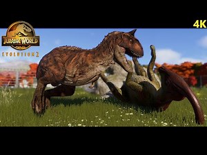 CARNOTAURUS VS PARASAUROLOPHUS - Jurassic World Evolution 2 (4K)