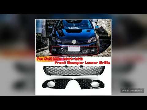 Front Bumper Grille Mesh Grill Fog Light Cover For VW Golf 6 MK6 NonGTI 2009 2010 2011 2012 2013