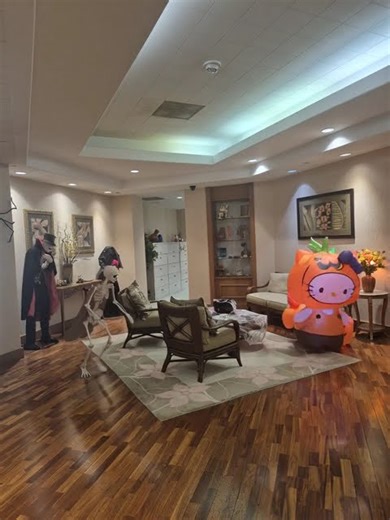 Hello kitty playing with skellington #hellokitty #skeleton #halloween #aiart