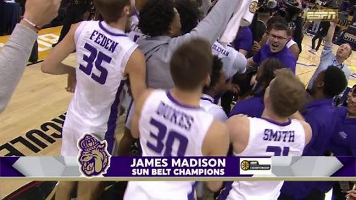 James Madison wins Sun Belt title for first NCAA bid since 2013