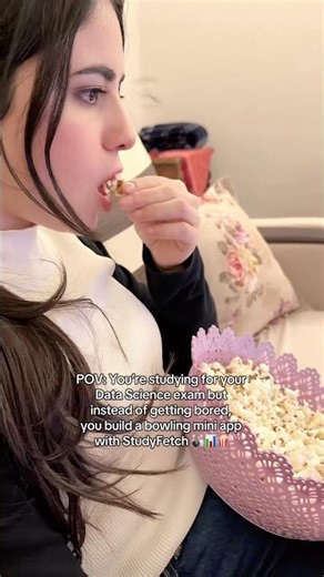 I built a bowling mini app with StudyFetch while studying for my Data Science exam 🎳📊