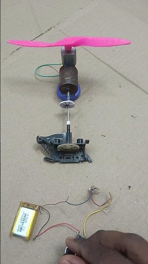 Powering a mini Coreless motor with 4v motor propeller | #tech #project #shorts