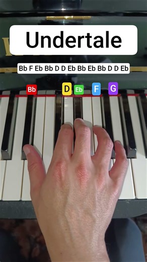 Super Easy UNDERTALE theme piano tutorial #undertale